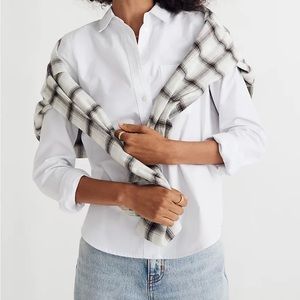 Shrunken Button-Up Oxford Shirt